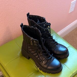 GBG Los Angeles Black Moto Boots